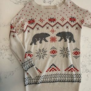 White Polar Bear Mossimo Co Christmas Sweater